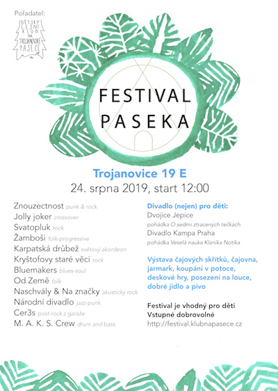 Plakát Festival Paseka 2019